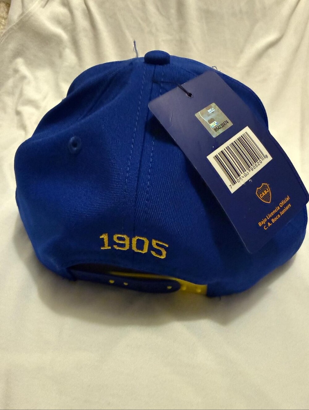 Boca Juniors Embroidered Blue & Yellow Snapback Hat - Picture 4 of 6
